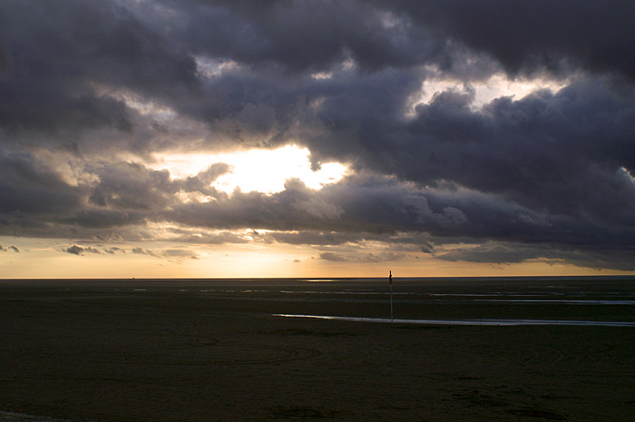 atardecer en la playa de southport
