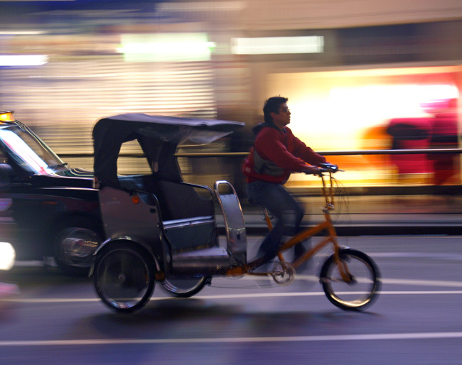 london night rickshaw