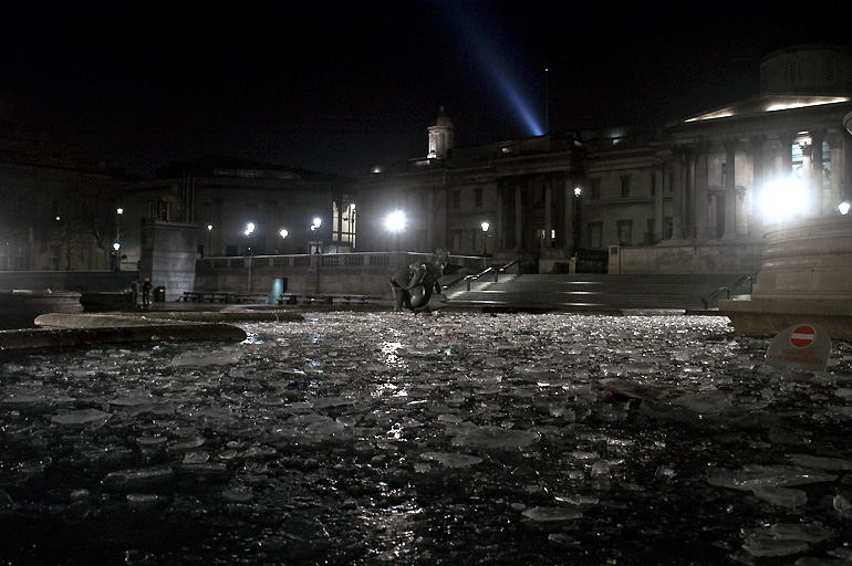 la fuente helada de trafalgar square