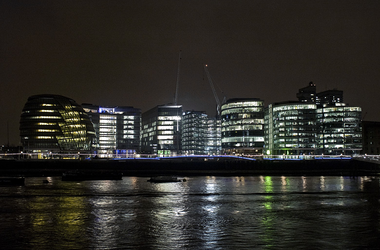 more london from the other side at night