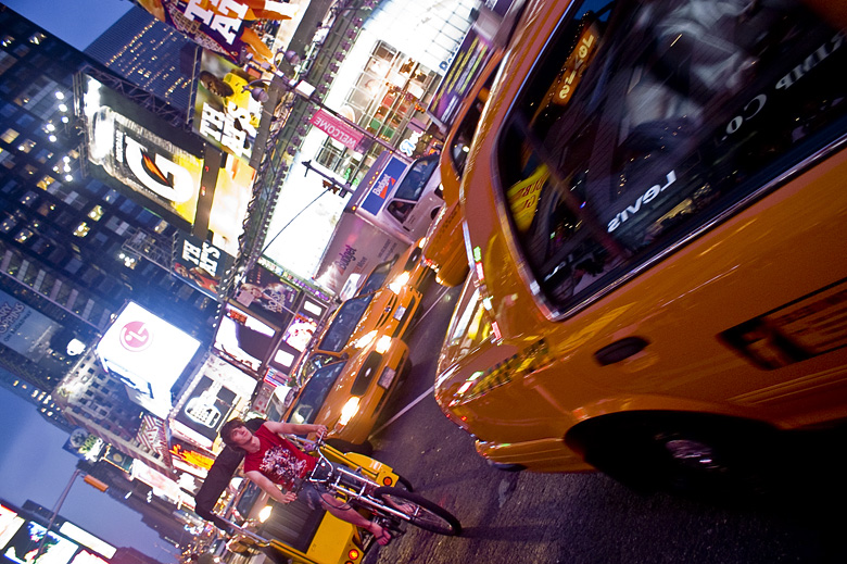 pedicab and cabs at times square