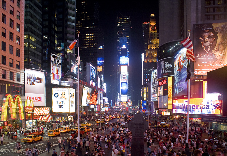desde las gradas de times square