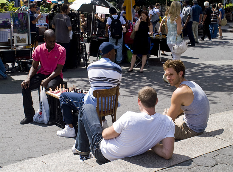 playing chess in union square