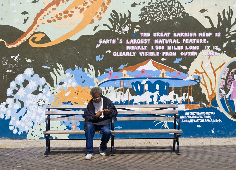 coney island aquarium mural