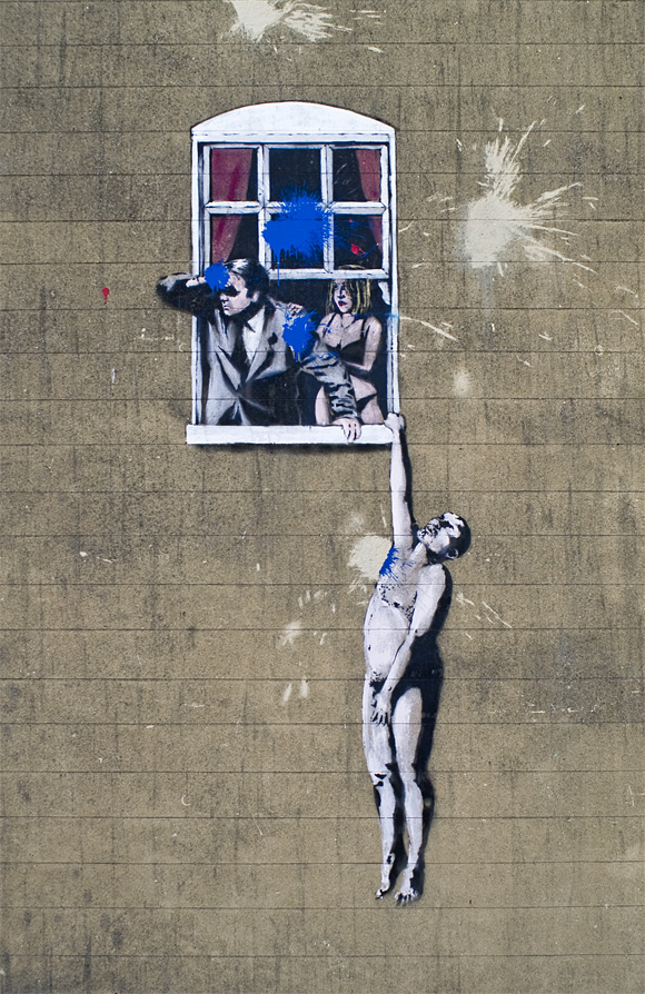 banksy window lovers